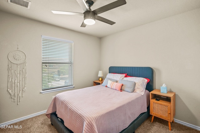 14382 Karen Point Ct, El Paso, TX 79938 - bedroom featuring carpet floors, baseboards, and a ceiling fan