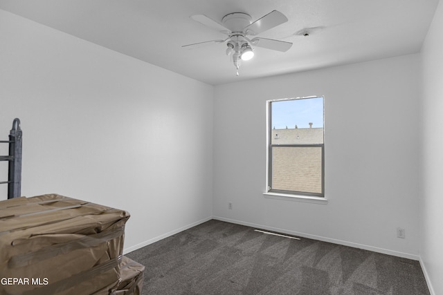 1497 Dunlin Pl, El Paso, TX 79928 - unfurnished bedroom with dark carpet and a ceiling fan