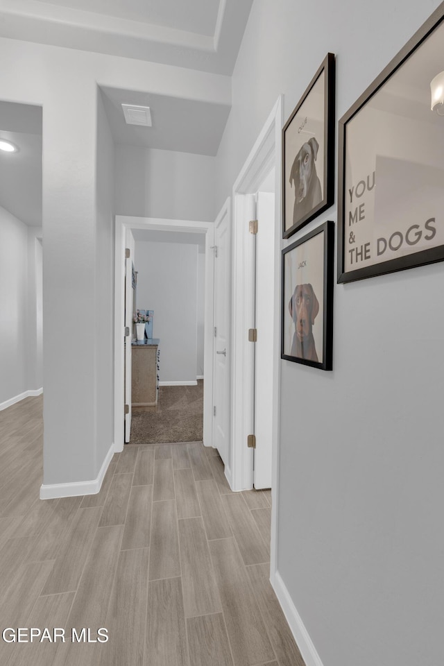 13727 Harbottle St, El Paso, TX 79928 - hall featuring baseboards and wood tiled floors