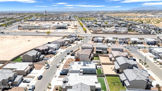 13727 Harbottle St, El Paso, TX 79928 - aerial perspective of suburban area featuring a mountain backdrop