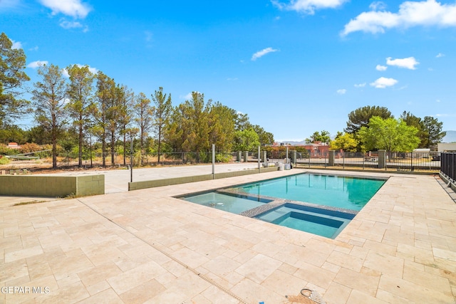 5300 Crawford Rd, Santa Teresa, NM 88008 - view of pool with a pool with connected hot tub and a patio