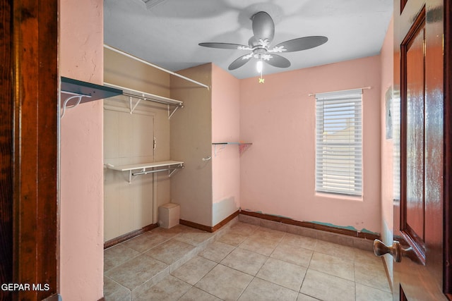 5300 Crawford Rd, Santa Teresa, NM 88008 - walk in closet with ceiling fan and light tile patterned floors