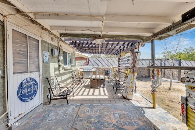 9549 Albany Dr, El Paso, TX 79924 - fenced backyard with a patio