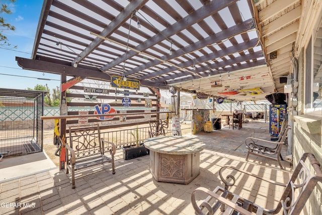 9549 Albany Dr, El Paso, TX 79924 - view of patio with a pergola