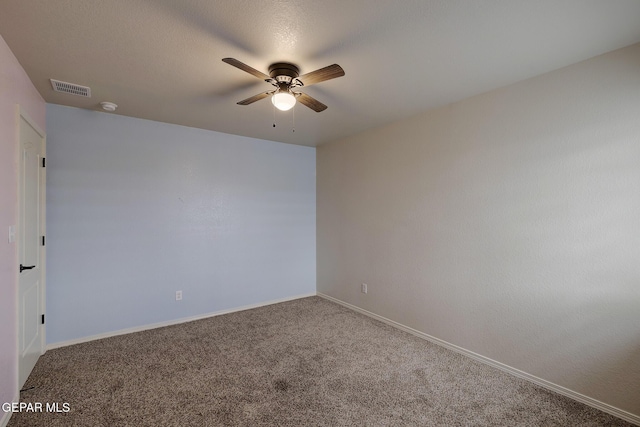 7044 Eagle Nest Ct, El Paso, TX 79934 - unfurnished room featuring a ceiling fan, carpet floors, baseboards, and a smoke detector