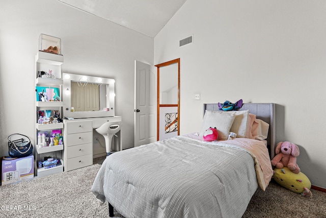 1328 Morgan Marie St, El Paso, TX 79936 - bedroom featuring carpet flooring and high vaulted ceiling