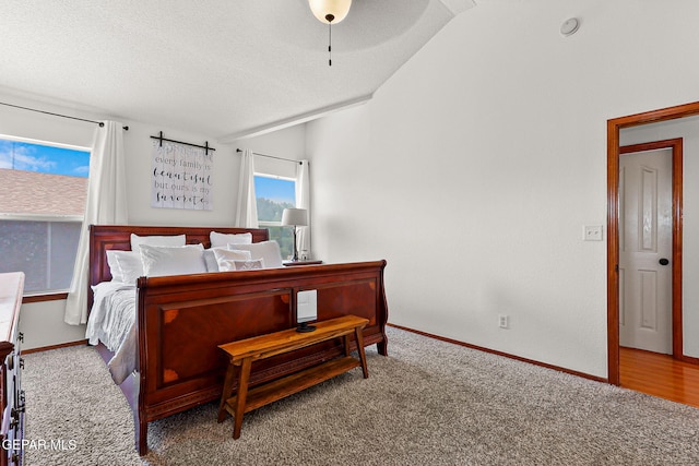 1328 Morgan Marie St, El Paso, TX 79936 - bedroom featuring carpet, baseboards, a textured ceiling, and ceiling fan