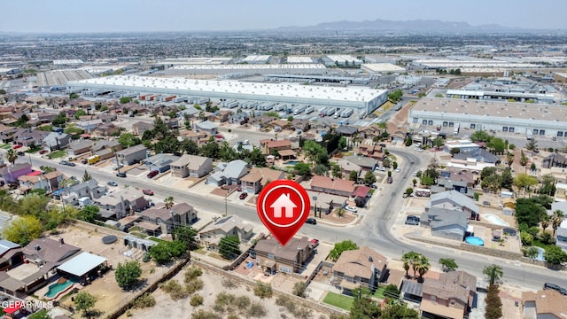 1328 Morgan Marie St, El Paso, TX 79936 - aerial view of property and surrounding area featuring a mountainous background