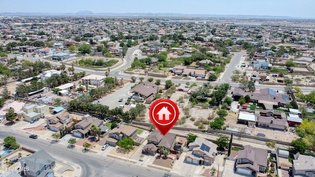 1328 Morgan Marie St, El Paso, TX 79936 - aerial view of property and surrounding area with nearby suburban area and a mountainous background