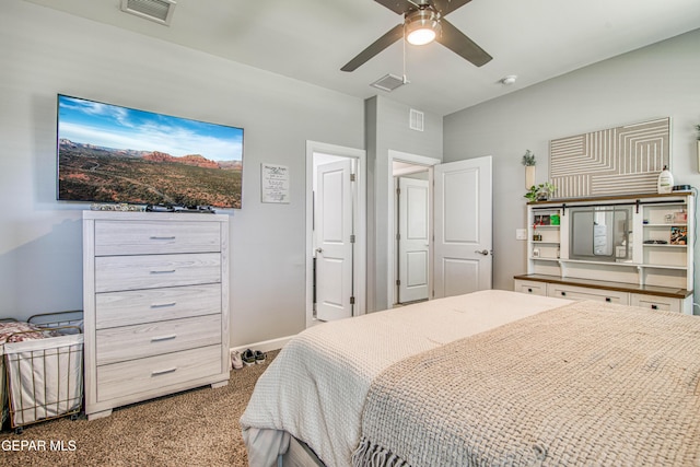 12826 Osmotherly Ave, El Paso, TX 79928 - carpeted bedroom with ceiling fan