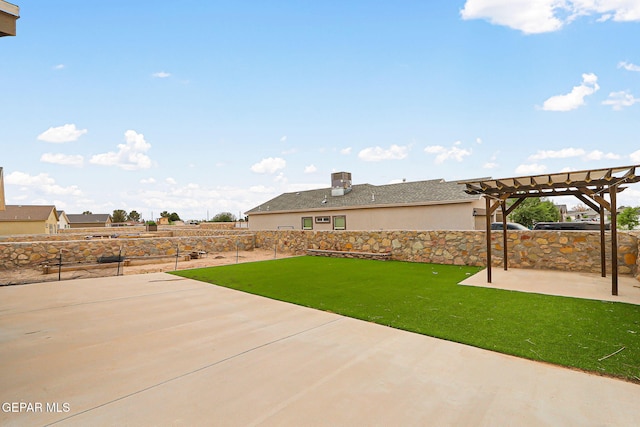 401 Gran Villa Pl, Socorro, TX 79927 - view of yard featuring a pergola and a patio