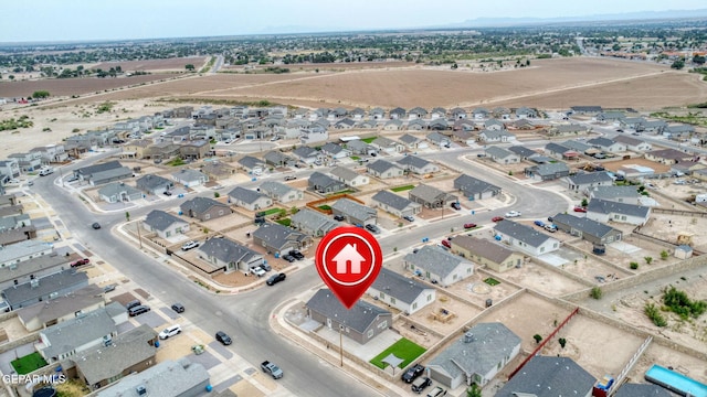 401 Gran Villa Pl, Socorro, TX 79927 - aerial overview of property's location with nearby suburban area