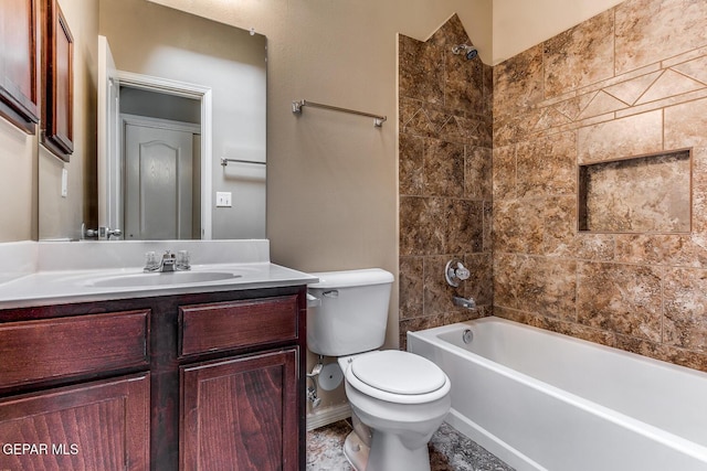 2412 Escape Point St, El Paso, TX 79938 - bathroom with toilet, vanity, and  shower combination