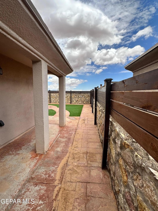 7217 Long Meadow Dr, El Paso, TX 79934 - fenced backyard featuring a patio area