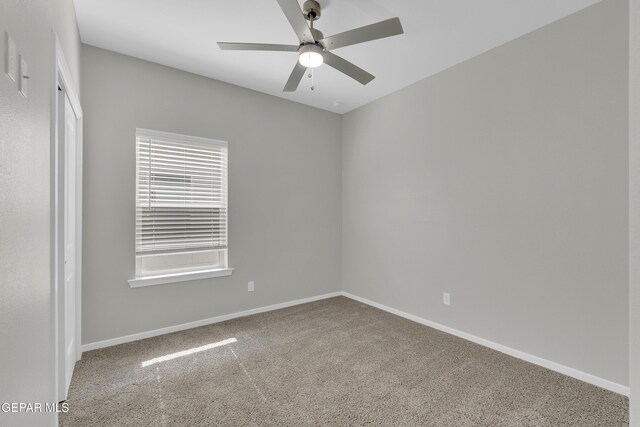 12169 Sanna Dr, El Paso, TX 79934 - carpeted spare room featuring ceiling fan and baseboards