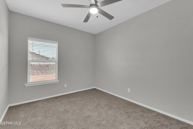 12169 Sanna Dr, El Paso, TX 79934 - carpeted empty room with baseboards and ceiling fan