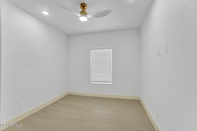 12748 Polo Norte Dr, El Paso, TX 79934 - spare room with wood finished floors, a ceiling fan, and recessed lighting