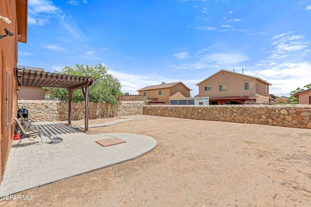 11912 Mesquite Miel Dr, El Paso, TX 79938 - fenced backyard featuring a pergola and a patio