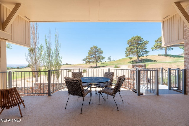 1013 Singing Hills Dr, El Paso, TX 79912 - view of patio featuring outdoor dining space and a balcony
