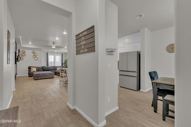 281 Farnborough St, Horizon City, TX 79928 - corridor featuring light wood-style floors and baseboards
