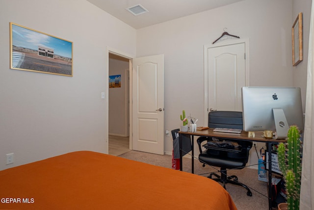 1916 William Caples St, El Paso, TX 79938 - bedroom featuring an office area and light carpet