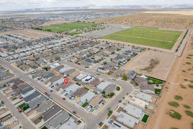 1916 William Caples St, El Paso, TX 79938 - aerial view of property's location with a mountain backdrop