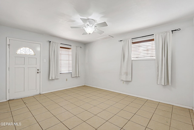 3408 Pierce Ave, El Paso, TX 79930 - foyer entrance with ceiling fan and baseboards