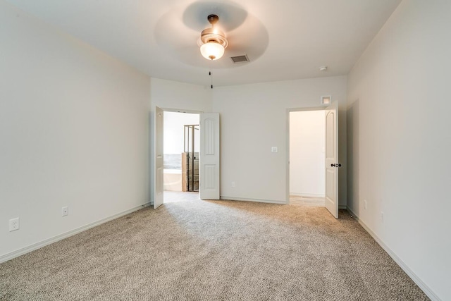 1361 Indigo Sky St, El Paso, TX 79928 - unfurnished bedroom with light carpet, baseboards, and ceiling fan