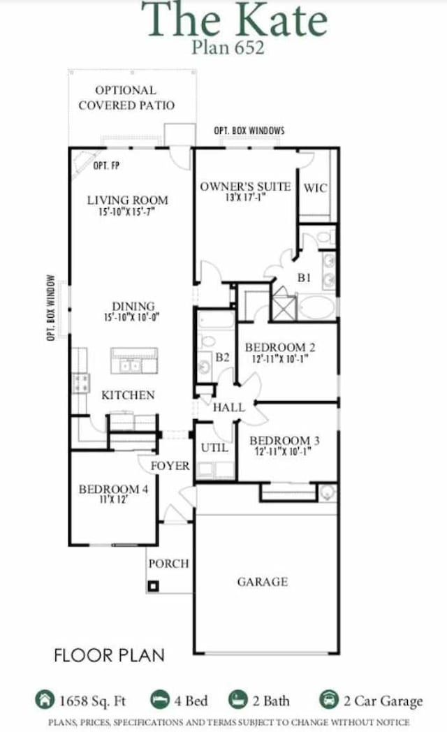 13852 Summer Wave Ave, El Paso, TX 79928 - home floor plan