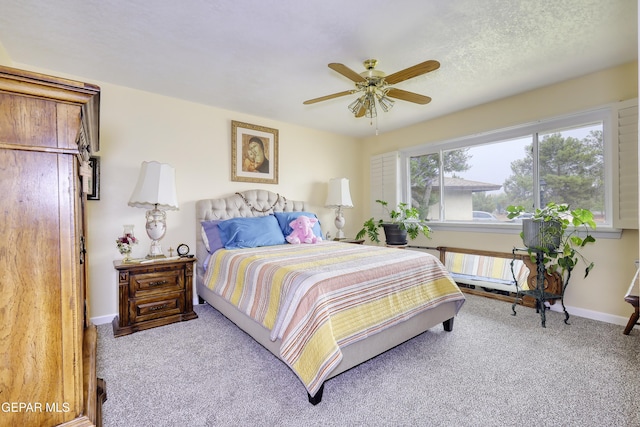 10605 Park View Cir, El Paso, TX 79935 - carpeted bedroom featuring baseboards and ceiling fan