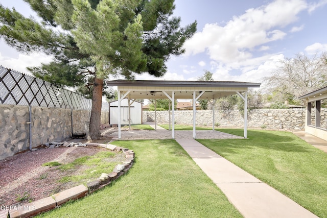 10605 Park View Cir, El Paso, TX 79935 - view of yard featuring a patio