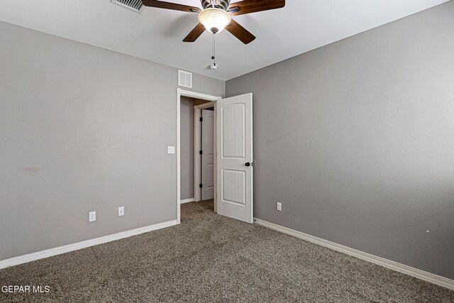 3129 Spring Willow, El Paso, TX 79938 - empty room with a ceiling fan, carpet, and baseboards