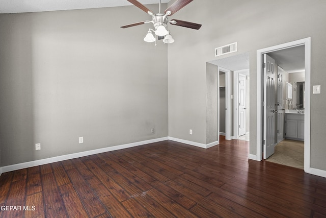 11765 Queens Garden Cir, El Paso, TX 79936 - empty room featuring ceiling fan and wood finished floors