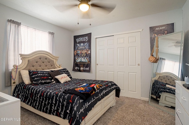 1321 Amber Morgan Dr, El Paso, TX 79936 - carpeted bedroom with a closet and a ceiling fan