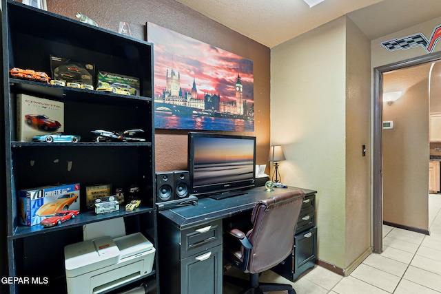 658 John Martin Ct, El Paso, TX 79932 - office area with light tile patterned floors and baseboards