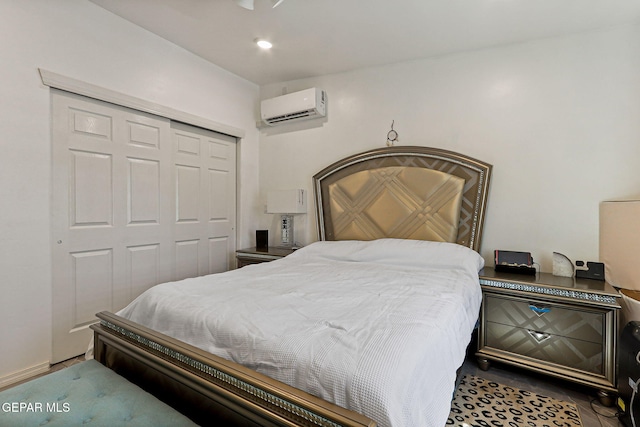 658 John Martin Ct, El Paso, TX 79932 - bedroom with a wall unit AC and a closet