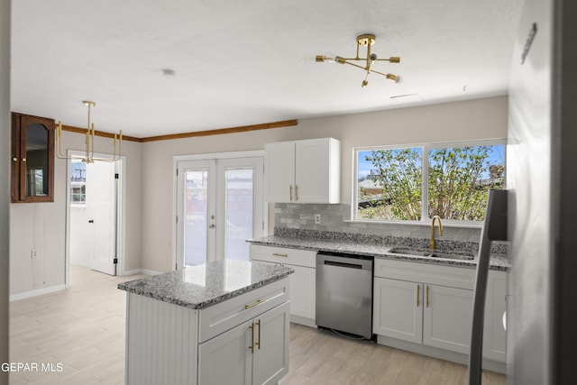 4317 Larchmont Dr, El Paso, TX 79902 - kitchen featuring stainless steel dishwasher, a sink, plenty of natural light, and decorative backsplash