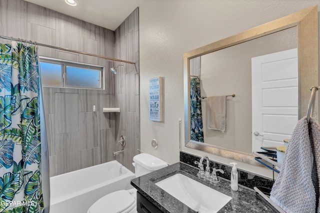2401 Mike Price Dr, El Paso, TX 79938 - bathroom with vanity, toilet, and shower / tub combo