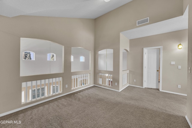 444 Ghost Flower St, Horizon City, TX 79928 - spare room featuring carpet floors, plenty of natural light, and a high ceiling