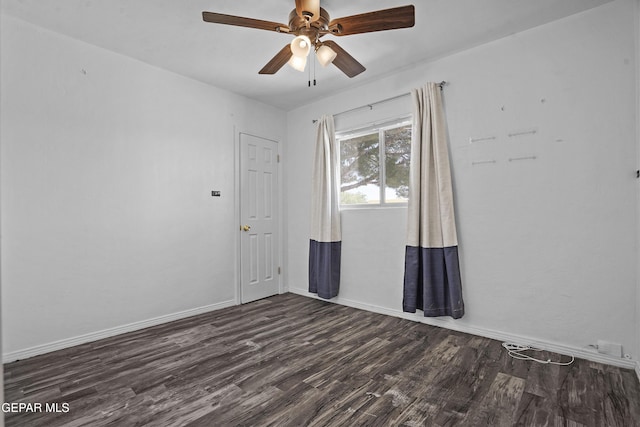 4745 Sierra Madre Dr, El Paso, TX 79904 - unfurnished room featuring wood finished floors, ceiling fan, and baseboards