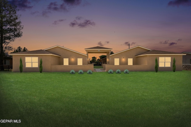 628 Milo Dr, El Paso, TX 79927 - view of front of property with a yard and stucco siding