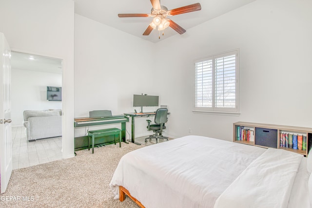 7517 Red Cedar Dr, El Paso, TX 79911 - carpeted bedroom with baseboards and ceiling fan