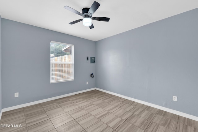 3899 Vanderveer Dr Unit A B C, El Paso, TX 79938 - unfurnished room with baseboards and a ceiling fan