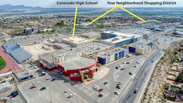 6929 Canyon View Ln, El Paso, TX 79912 - aerial view of a mountain backdrop