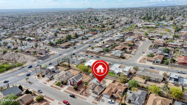 6929 Canyon View Ln, El Paso, TX 79912 - aerial view of property and surrounding area featuring nearby suburban area