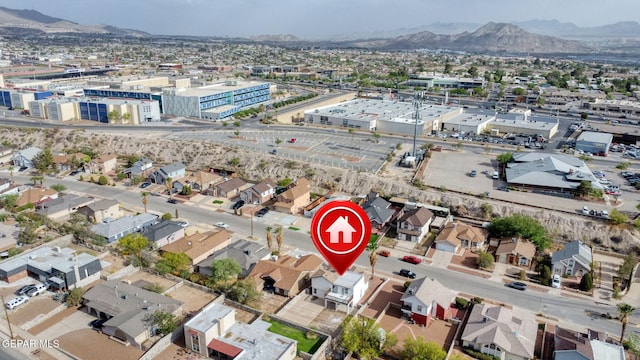 6929 Canyon View Ln, El Paso, TX 79912 - aerial view of property's location with mountains