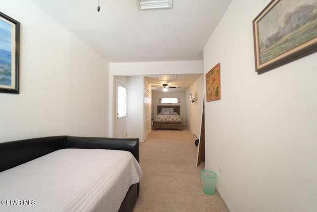 4313 Okeefe Dr, El Paso, TX 79902 - bedroom with light colored carpet and attic access