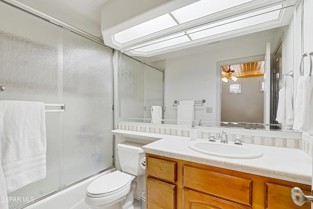 5500 Rancho Sereno Pl, El Paso, TX 79932 - full bathroom featuring vanity, toilet, and enclosed tub / shower combo