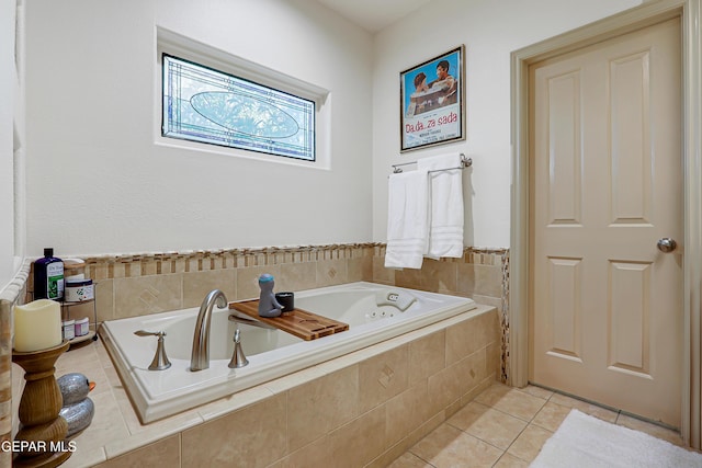 5500 Rancho Sereno Pl, El Paso, TX 79932 - bathroom featuring tile patterned flooring and a garden tub