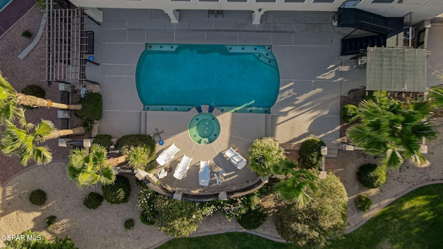 5500 Rancho Sereno Pl, El Paso, TX 79932 - view from above of property with a pool area